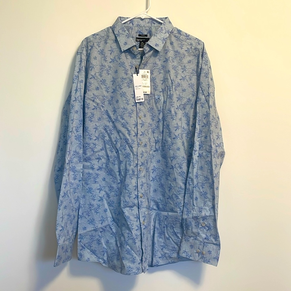 NWT Bar III slim fit button up